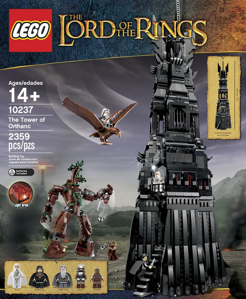 Illustration for article titled Ents, eagles and Christopher Lees abound in Lego's LotR Orthanc set